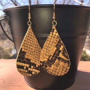 Snakeskin Leather Earrings